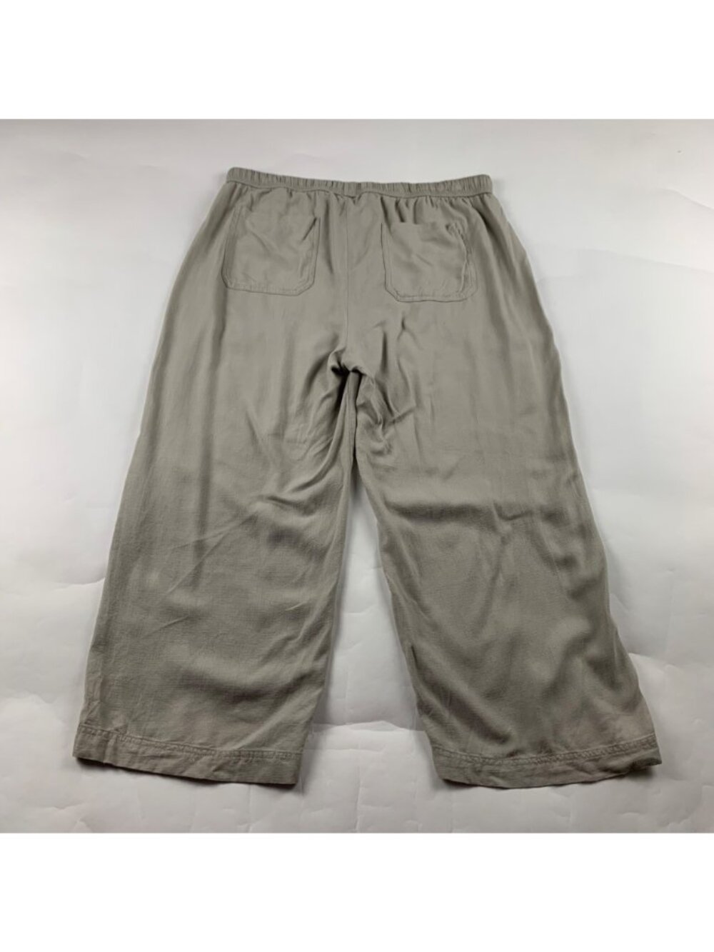 Splendid Natural Linen Blend Wide Leg Cropped Lounge Pant L - Picture 5 of 6
